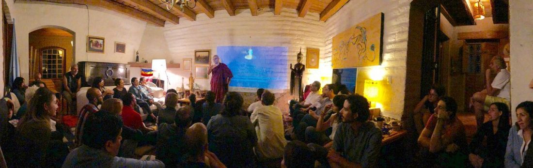 Weekly Dhamma class in a family home